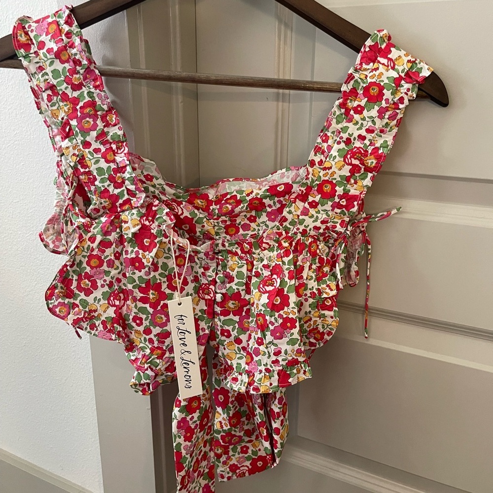 NWT For Love and Lemons Auden Crop Top Small - Picture 4 of 4